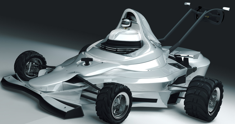 Illustration for article titled F1 Inspired Lawnmower: Yardwork Just Got a Lot Sexier
